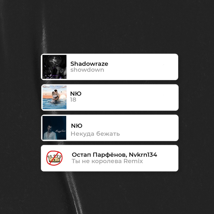 NЮ, Shadowraze и Остап Парфенов в топ-100 самых популярных треков 2022 года на Яндекс Музыке!